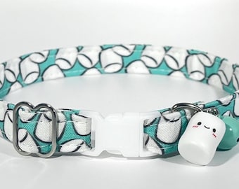 Cat Collar- "Marshmallows" Adjustable Breakaway Safety Quick-Release Collar, smores, candy, sweet, sugar, vanilla, cocoa, hot chocolate