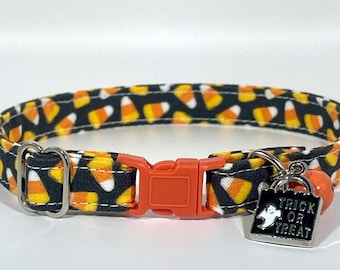 Cat Collar- "Candy Corn” Adjustable Breakaway Collar