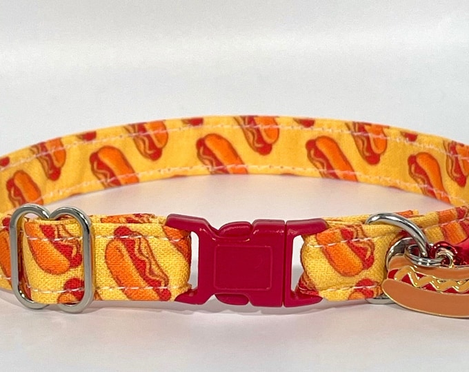 Cat Collar- “Hot Dogs" Adjustable Breakaway Collar