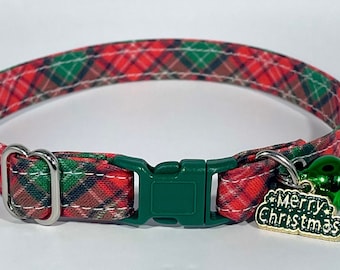 Cat Collar- "Holiday Plaid” Adjustable Breakaway Collar
