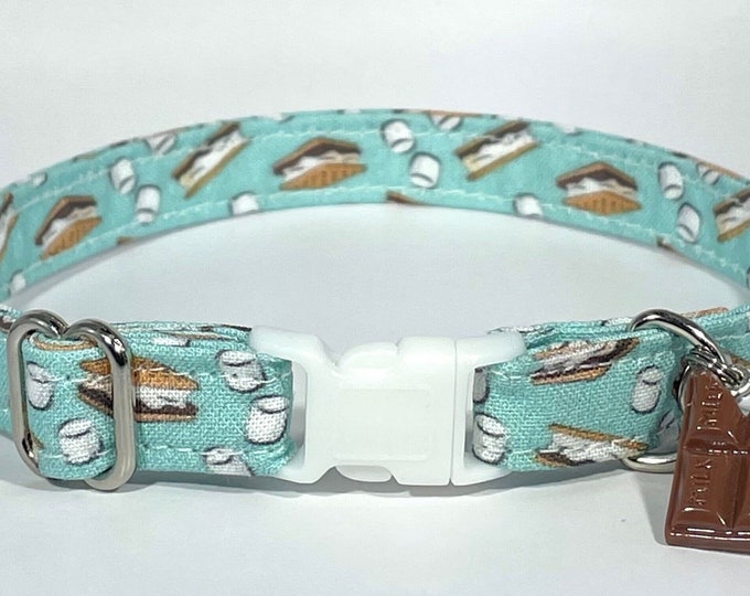 Cat Collar- "S'mores!" Adjustable Breakaway Collar