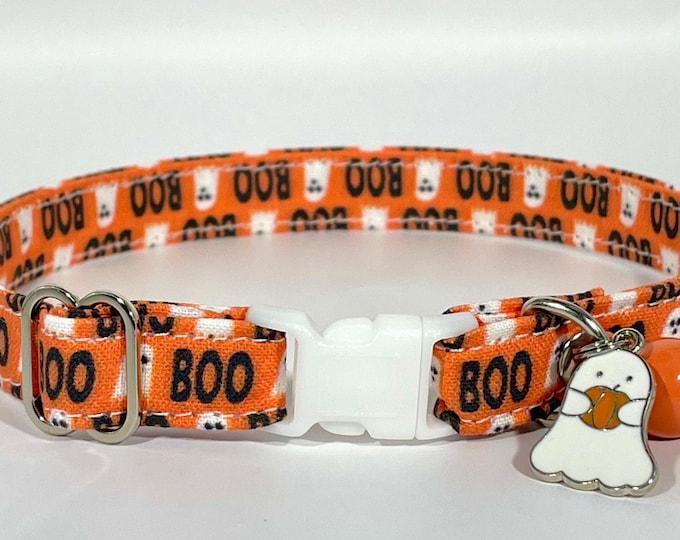 Cat Collar- "Boo!" Adjustable Breakaway Collar