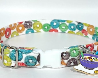 Cat Collar- "Fruity Loops Cereal" Adjustable Breakaway Collar