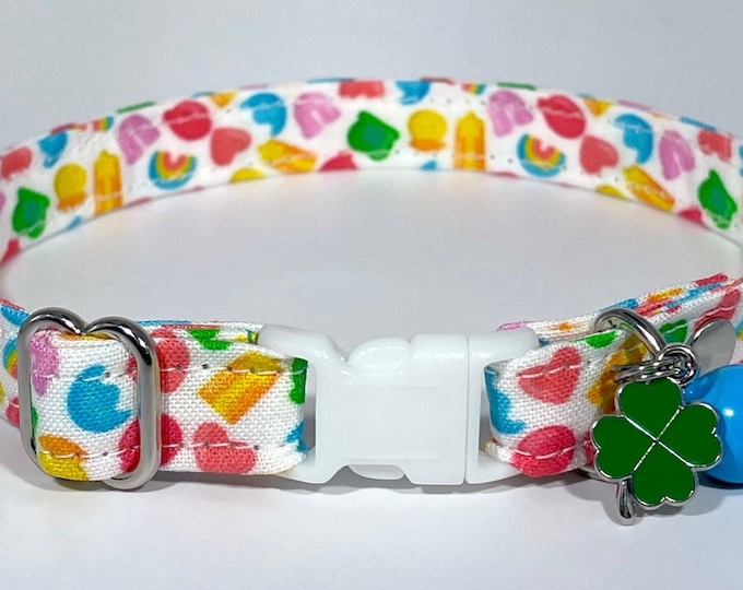 Cat Collar- "Lucky Marshmallows” Adjustable Breakaway Collar