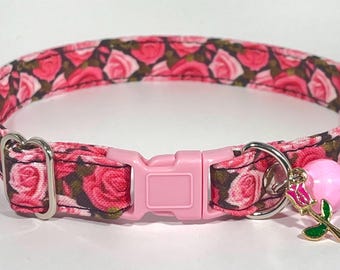 Cat Collar- “Roses” Adjustable Breakaway Collar