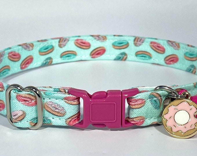 Cat Collar- "Donut Kitty" Adjustable Breakaway Collar