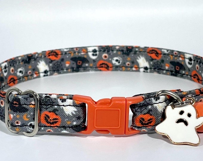 Cat Collar- "Ghost Town" Adjustable Breakaway Collar