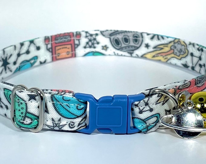 Cat Collar- "Space Doodle" Adjustable Breakaway Collar