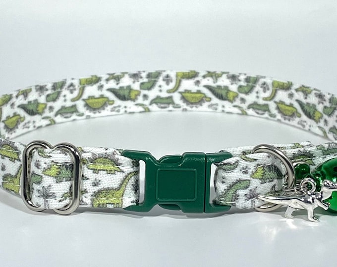 Cat Collar- "Dinosaur" Adjustable Breakaway Collar