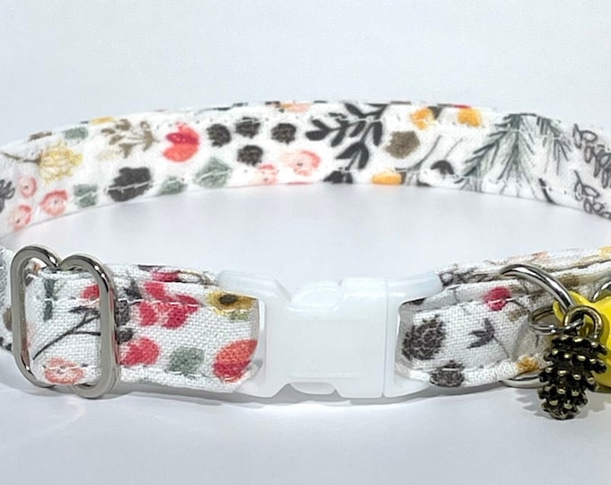 Cat Collar- "Forest Foliage" Adjustable Breakaway Collar