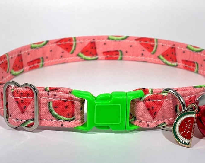 Cat Collar- "Watermelon Slices" Adjustable Breakaway Collar