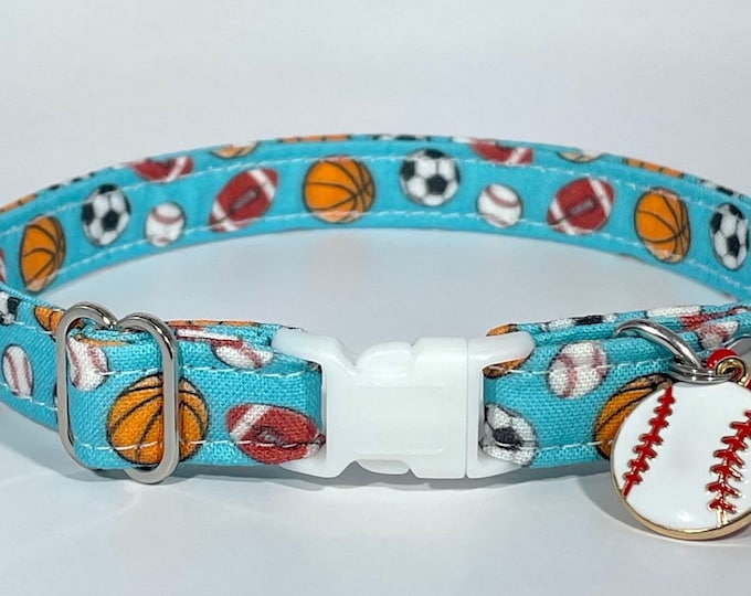 Cat Collar- “Sporty Kitty" Adjustable Breakaway Collar