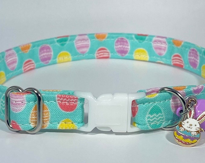 Cat Collar- “Easter Eggs” Adjustable Breakaway Collar