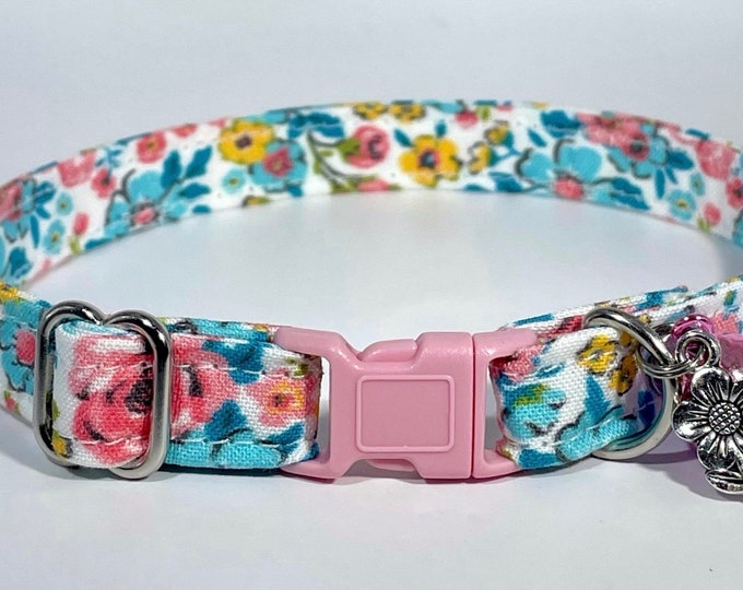 Cat Collar- "Wildflower" Adjustable Breakaway Collar