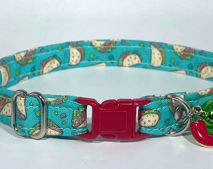 Cat Collar- "Taco Kitty" Adjustable Breakaway Collar