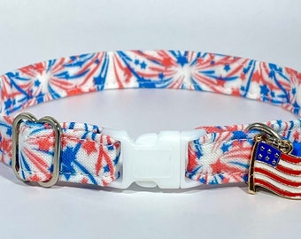 Cat Collar- “Fireworks" Adjustable Breakaway Collar