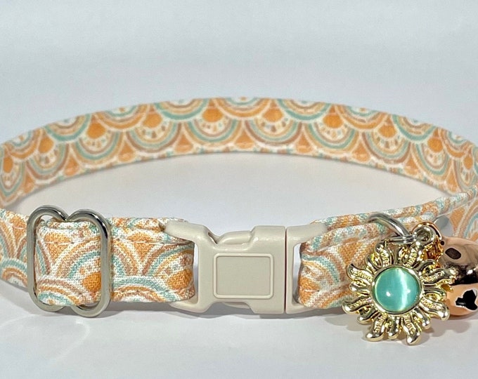 Cat Collar- “Boho Rainbows" Adjustable Breakaway Collar