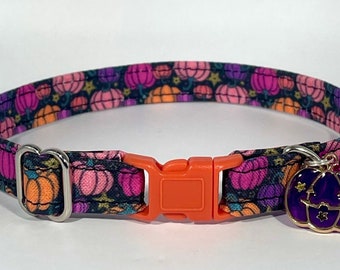 Cat Collar- “Starry Pumpkin Patch" Adjustable Breakaway Collar