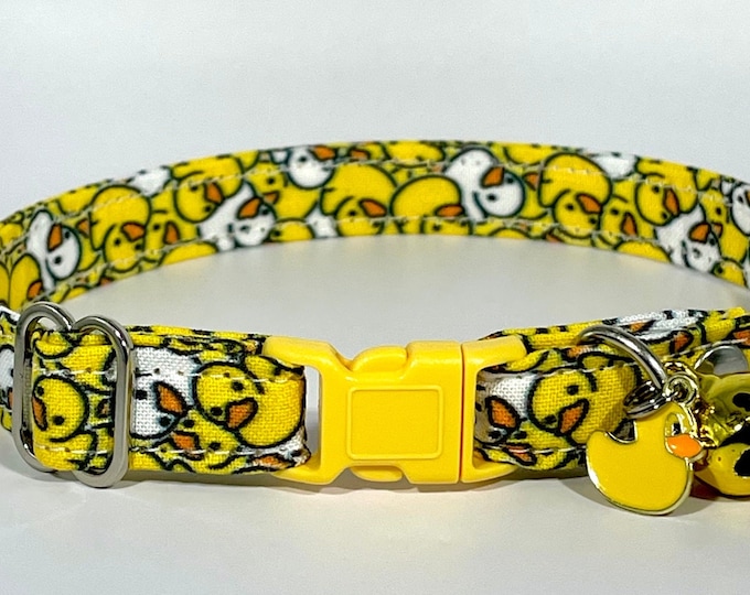 Cat Collar- “Rubber Duckies" Adjustable Breakaway Collar