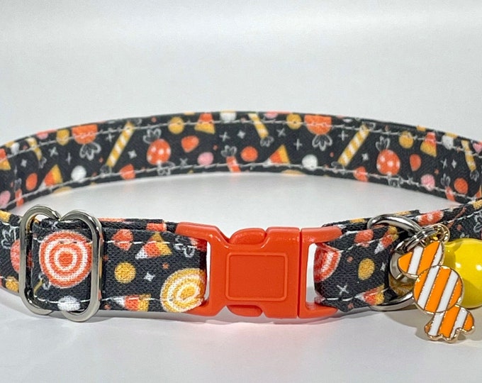 Cat Collar- "Trick or Treat!" Adjustable Breakaway Collar