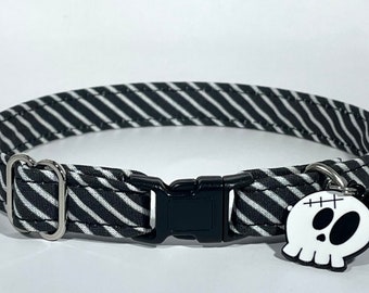 Cat Collar- “Spooky Stripes” Adjustable Breakaway Collar