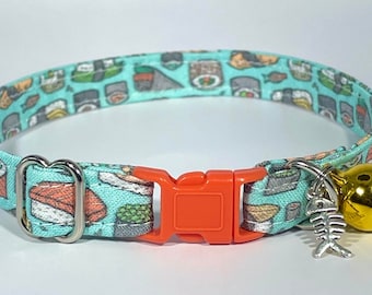 Cat Collar- "Sushi Roll" Adjustable Breakaway Collar