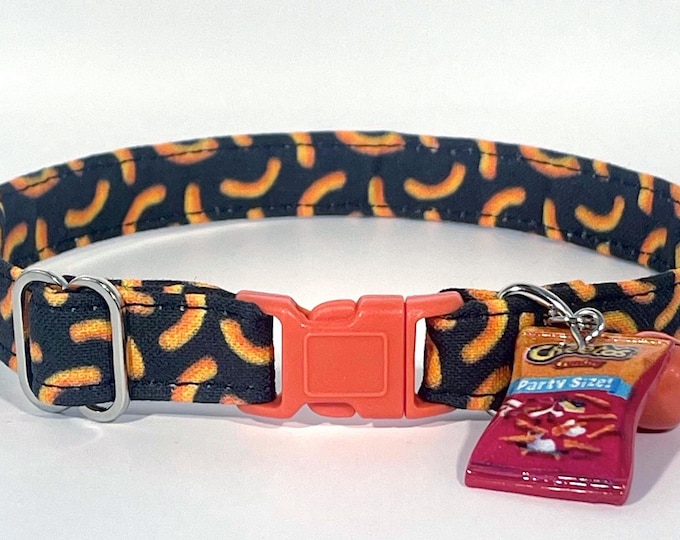 Cat Collar- “Cheese Puffs” Adjustable Breakaway Collar