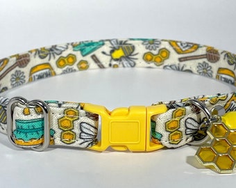 Cat Collar- "Honeybee" Adjustable Breakaway Collar