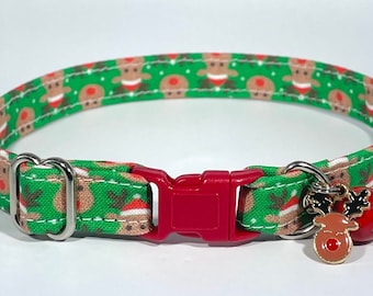 Cat Collar- "Rudolph” Adjustable Breakaway Collar