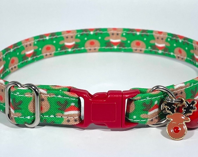 Cat Collar- "Rudolph” Adjustable Breakaway Collar