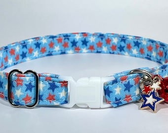 Cat Collar- “Starry July" Adjustable Breakaway Collar