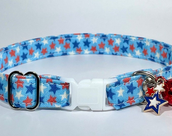 Cat Collar- “Starry July" Adjustable Breakaway Collar