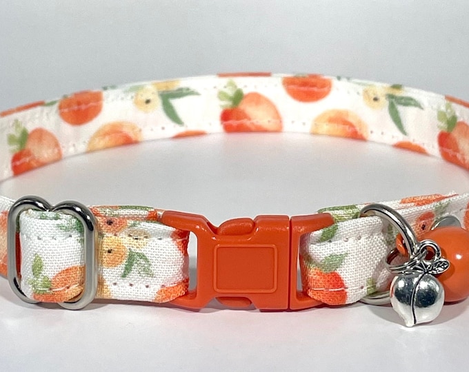 Cat Collar- "Georgia Peaches" Adjustable Breakaway Collar