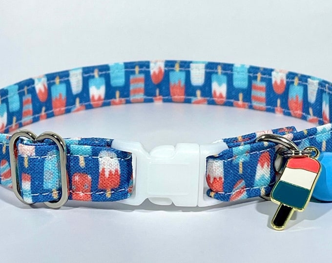 Cat Collar- “Bomb Pops" Adjustable Breakaway Collar