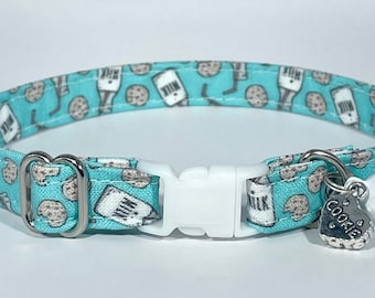 Cat Collar- "Milk and Cookies" Adjustable Breakaway Collar