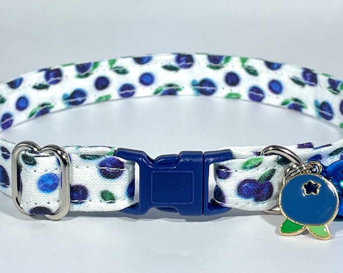 Cat Collar- "Blueberry" Adjustable Breakaway Collar