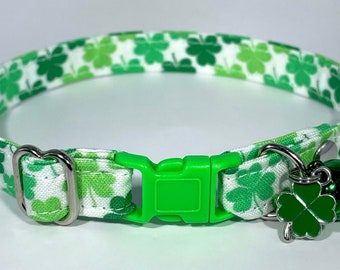 Cat Collar- "Four-Leaf Clover” Adjustable Breakaway Collar