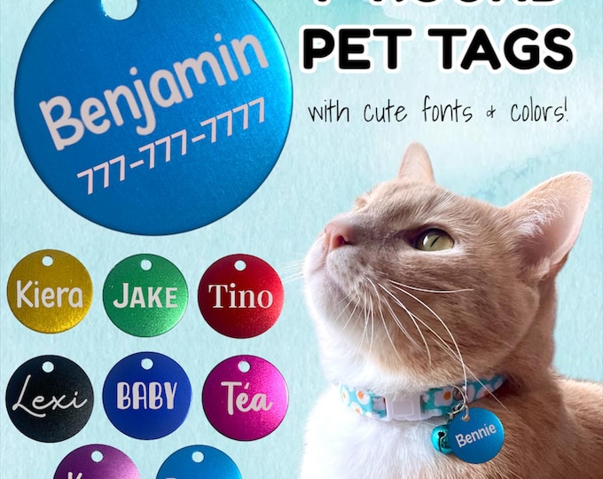1” Round Pet ID Tag for Cats & Small Dogs
