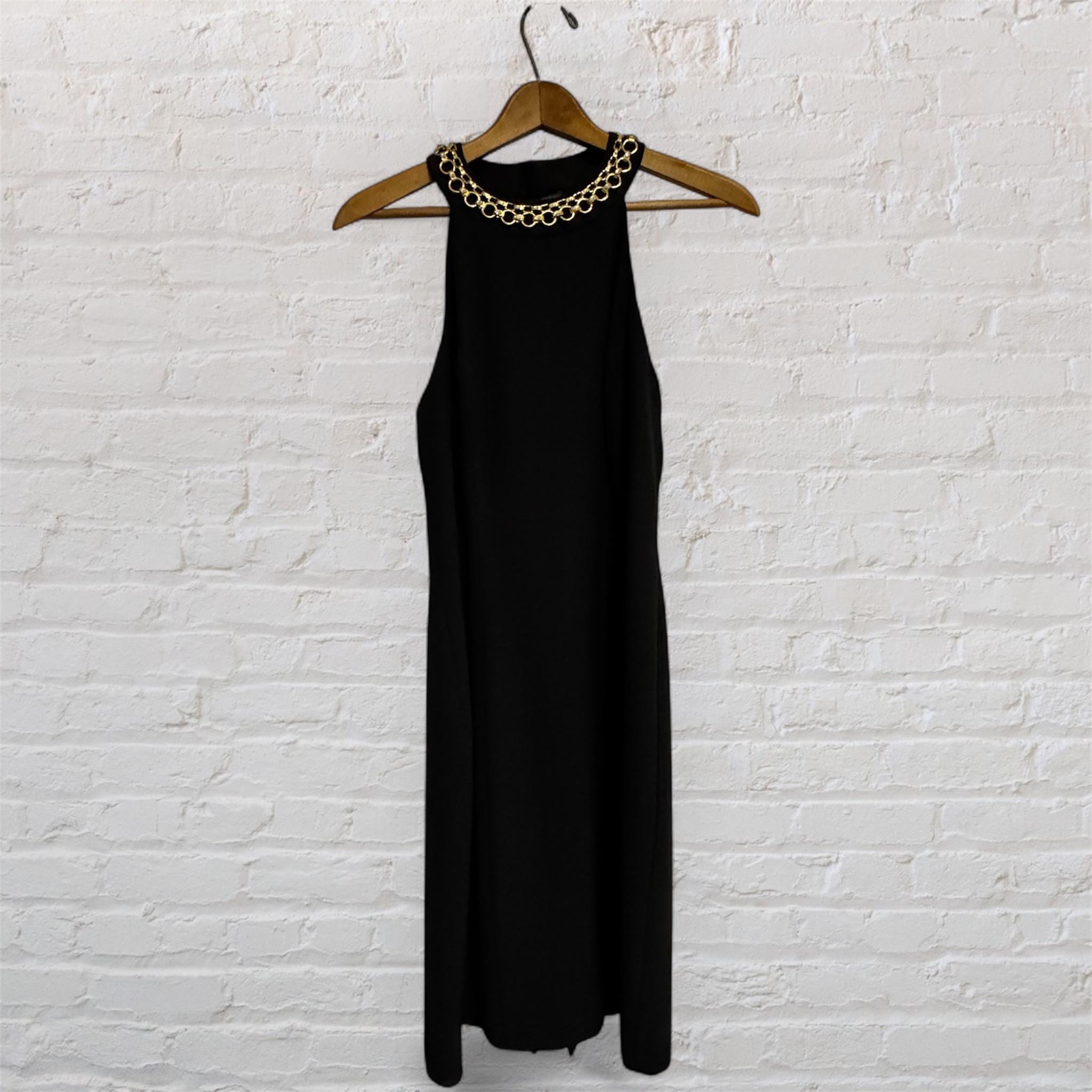 tibi silk halter dress Black / 00 / S125TL1633 Tech Twill Lavalliere Halter Dress main image 1