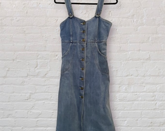 white christmas dresses Rock & Roll Women's Denim Minidress with Buckles BWD0R06315 Large main image 0
