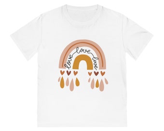 Creative Boho Style Rainbow Graphics on Unisex T Shirt | Tees for Her | Tees for Him | Moisture Wicking T Shirt | Boo Custom Tee