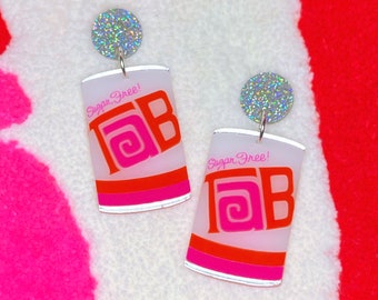 1960s Style Tab Cola Can Earrings