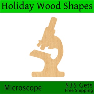 Laser Cut Microscope Wood Blank, Crafting Supplies, Wooden Cutout, DIY Project, Wood Craft, Decorative Embellishment