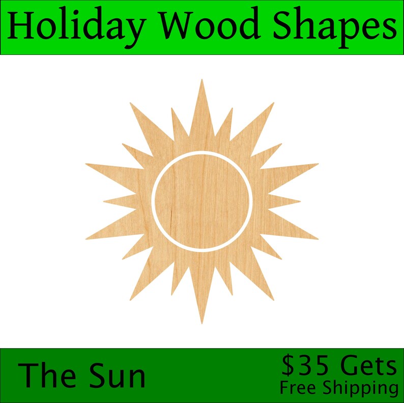 Laser Cut the Sun Wood Blank, Crafting Supplies, Wooden Cutout, DIY ...