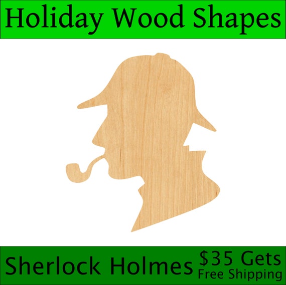 People Sherlock Holmes - Laser Cut Out Unfinished Wood Craft Shape PPL10 People Sherlock Holmes - Laser Cut Out Unfinished Wood Craft Shape PPL10