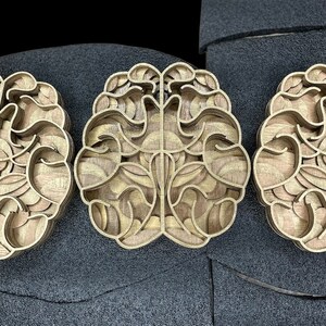 Wooden Layered Brain | Minimalist Home Decor | Neurology | Weird Decor | Unusual Gift