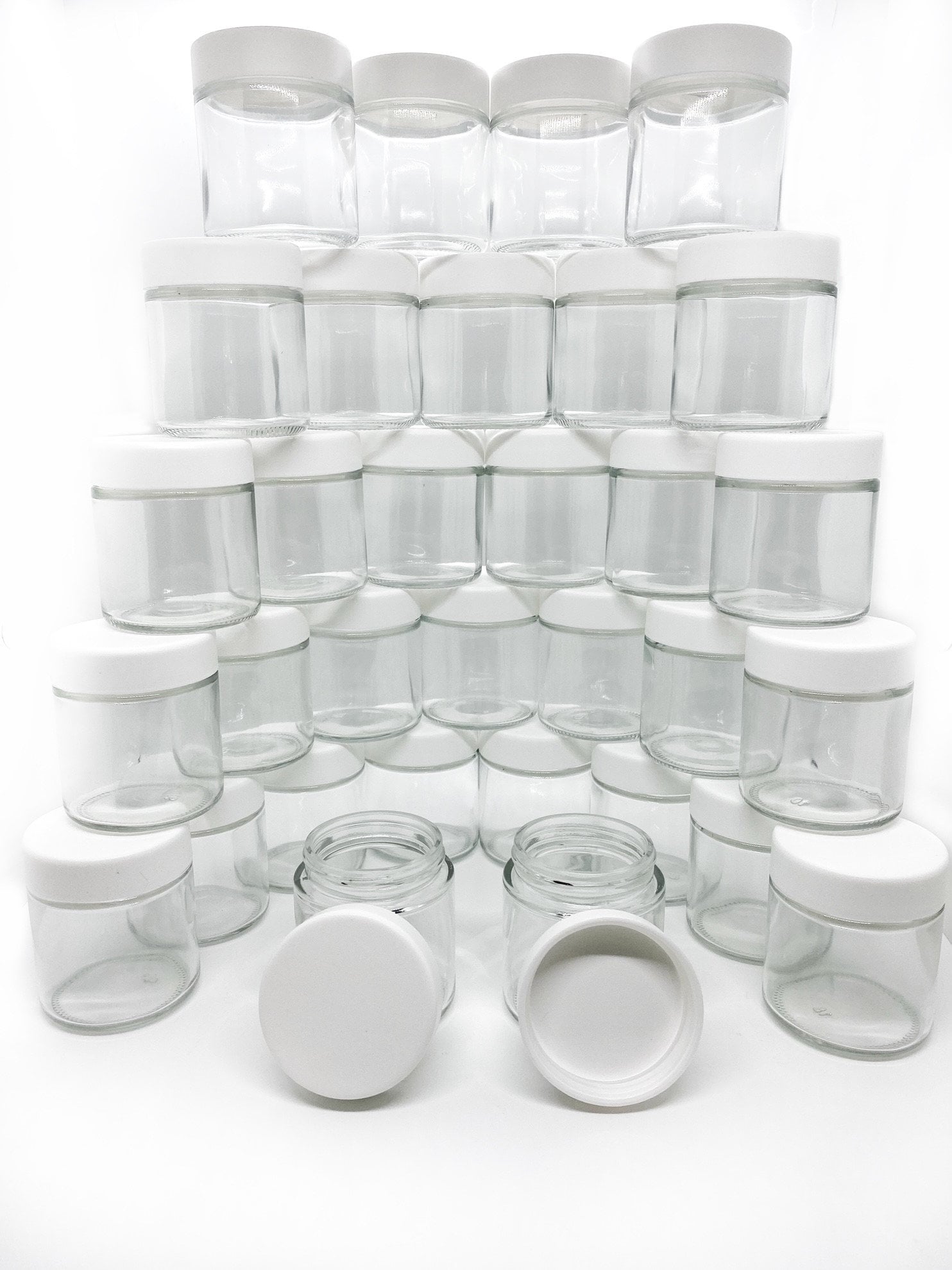 Eighth Jars With Labels 3oz Glass Eighth Jars W/child Resistant Caps Cap Labels AND Wrap Labels