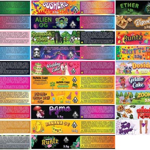 Custom Rectangular Label Stickers for Jars, Bags, Boxes and More - 100 Label Count