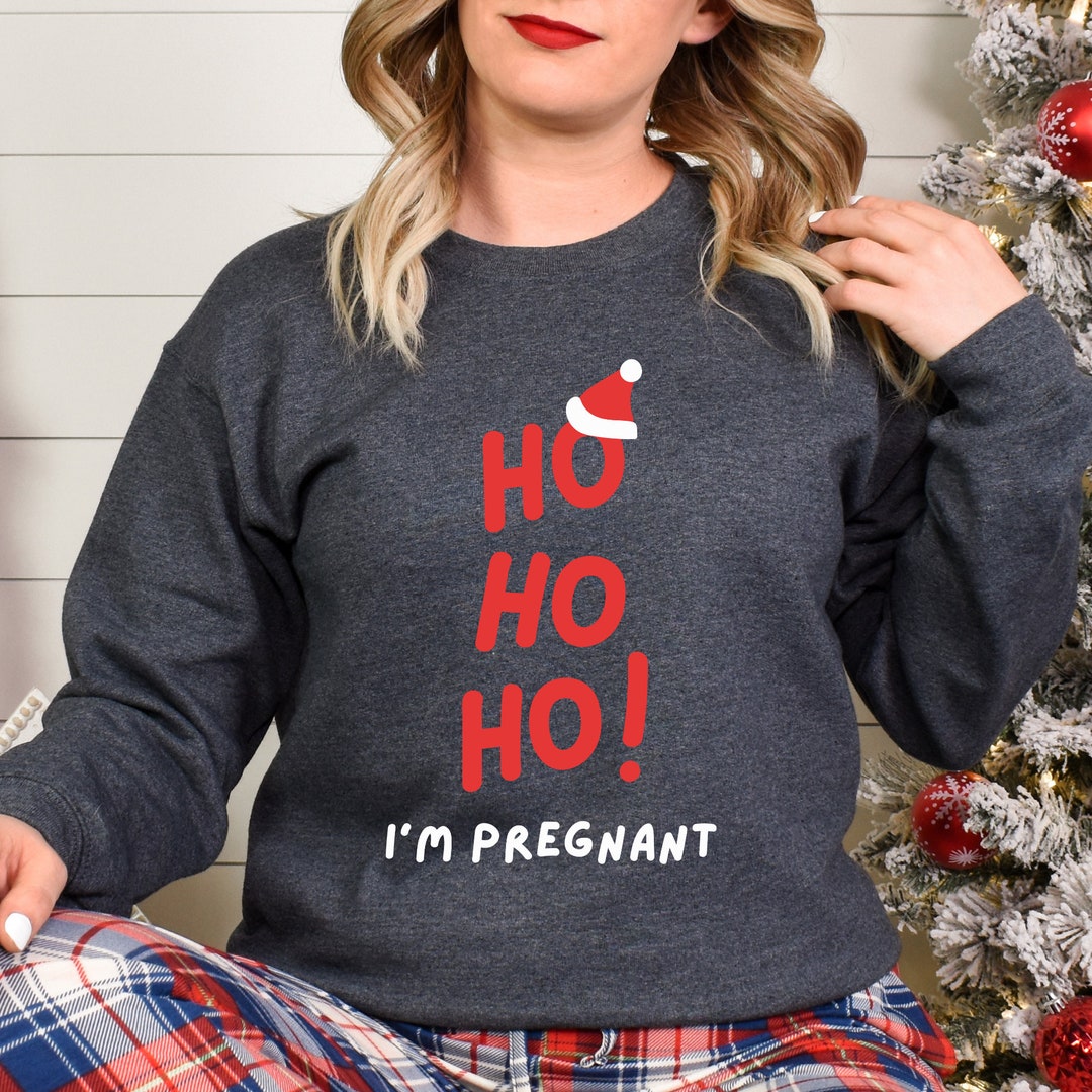 Funny Christmas Pregnancy Sweatshirt Santa Pregnancy Sweater Etsy