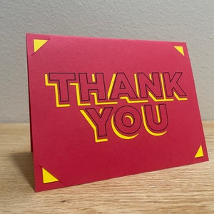 Abschluss Dankeskarte | Selbstgemachte | Individualisierbare | Günstige Karte | Papercut